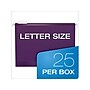Pendaflex Reinforced Hanging File Folders, 1/5 Tab, Letter Size, Violet, 25/Box (PFX 4152 1/5 VIO)~#|#~sp44488394_sc7
