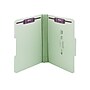 Smead Pressboard Classification Folders with SafeSHIELD Fasteners, 1/3-Cut Tab, Legal Size, Gray/Green, 25/Box (19944)~#|#~sp44488443_sc7