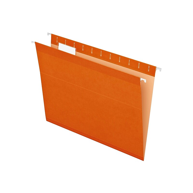 Pendaflex Reinforced Hanging File Folders, 1/5 Tab, Letter Size, Orange, 25/Box (PFX 4152 1/5 ORA) image 1