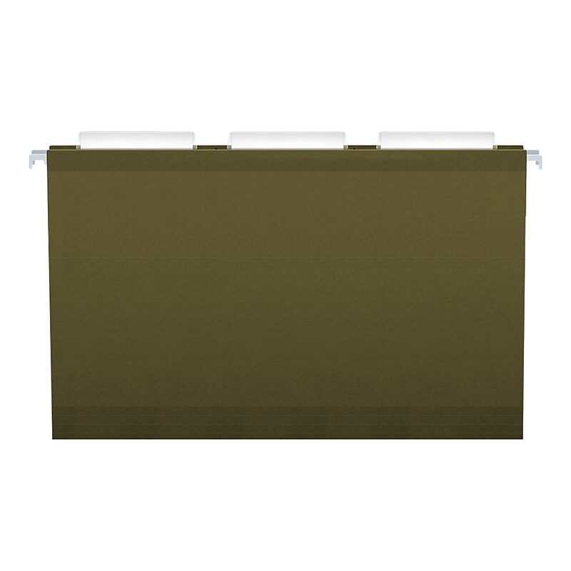 Pendaflex Reinforced Hanging File Folders, Legal Size, Standard Green, 25/Box (PFX 4153 1/3) image 1