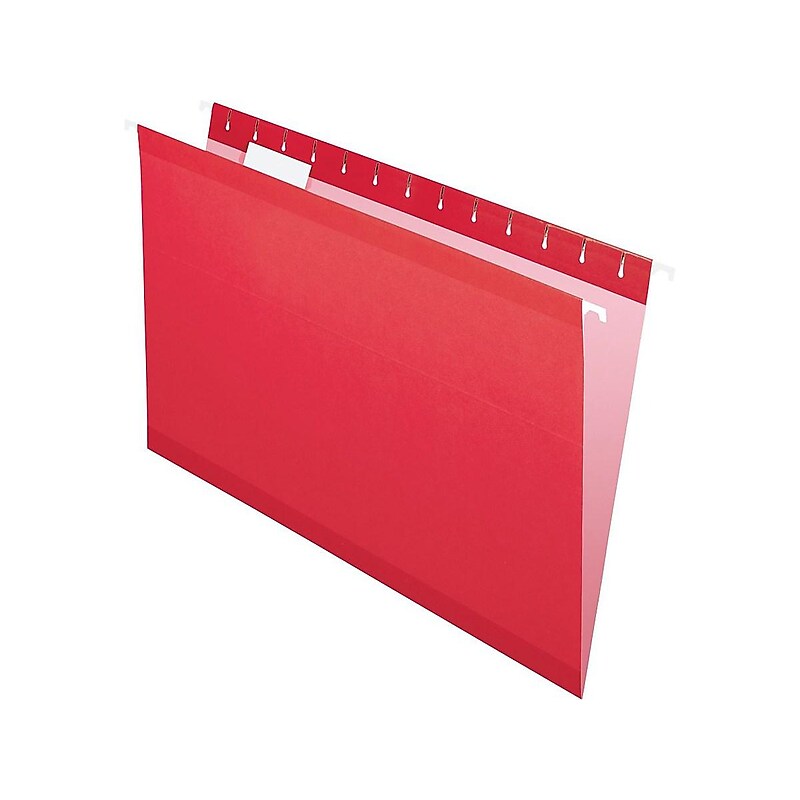 Pendaflex Recycled Hanging File Folders, Legal Size, Red, 25/Box (PFX 4153 1/5 RED) image 1