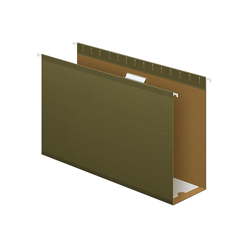 Pendaflex Reinforced Hanging File Folders, Extra Capacity, 5-Tab, Legal Size, Standard Green, 25/Box (PFX 04153x4) image 1