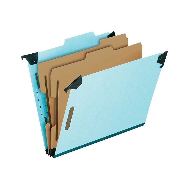Pendaflex Classification Hanging File Folders, Letter Size, Light Blue, 10/Box (PFX 59252) image 1