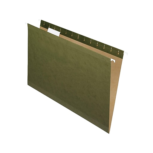 Pendaflex Hanging File Folders 78787816220 25/Box 1/5 Tab Legal Standard Green PFX81622 