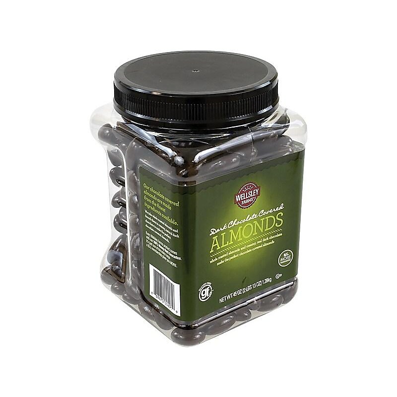 Wellsley Farms Dark Chocolate Covered Almonds, 45 Oz. (209-00312) image 1
