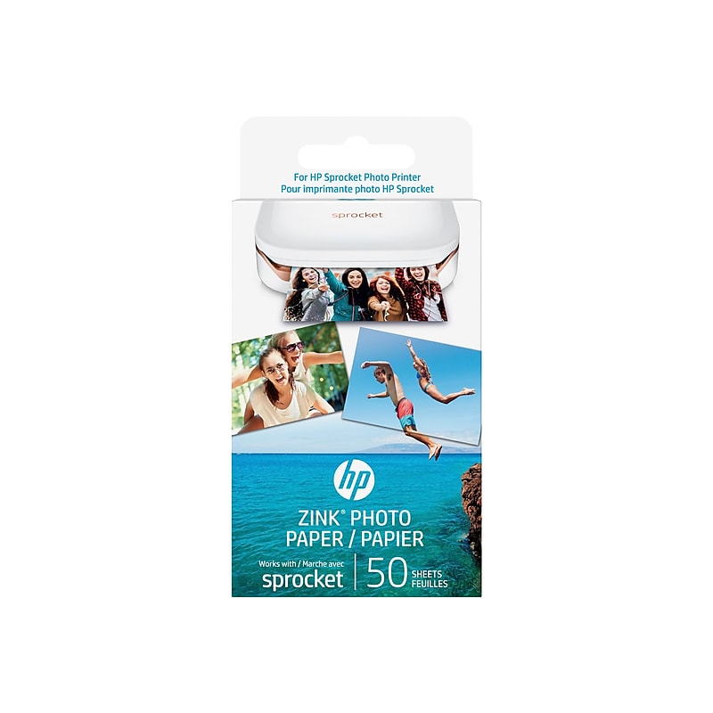 HP Glossy Zink Glossy Photo Paper, 2" x 3", 50 Sheets/Pack (HPIZ2X350) image 1