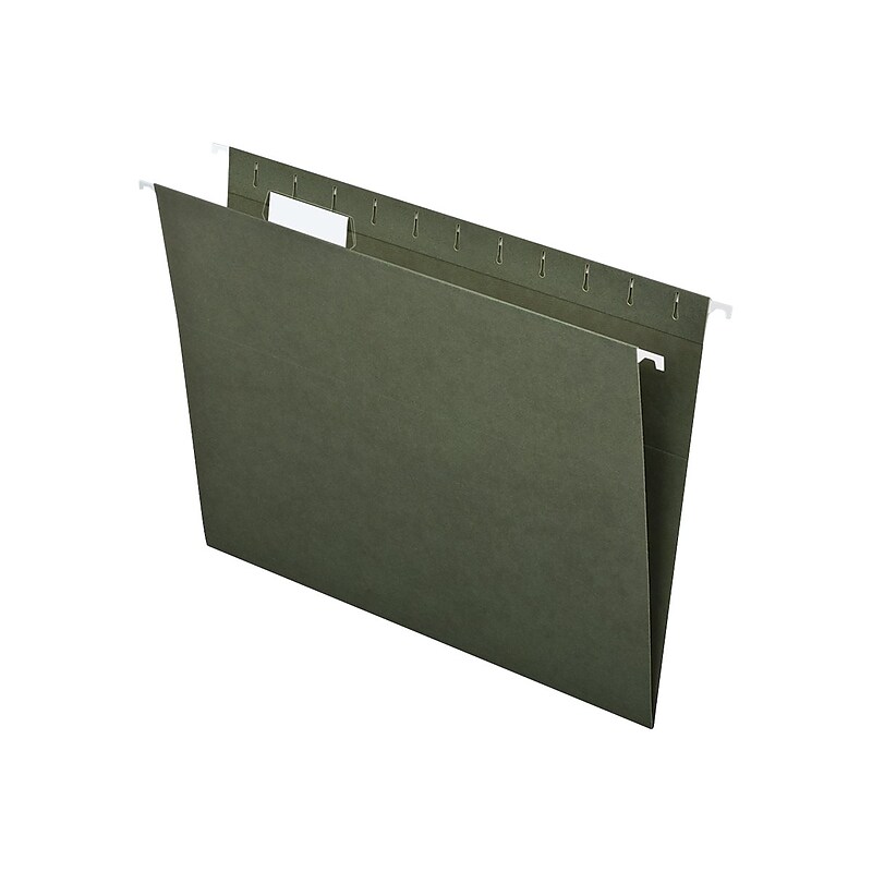 Pendaflex Recycled Hanging File Folders, Letter Size, Standard Green, 25/Box (PFX 81602) image 1