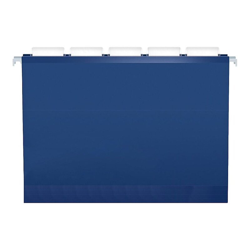 Pendaflex Reinforced Hanging File Folders, 1/5 Tab, Letter Size, Navy, 25/Box (PFX 4152 1/5 NAV) image 1