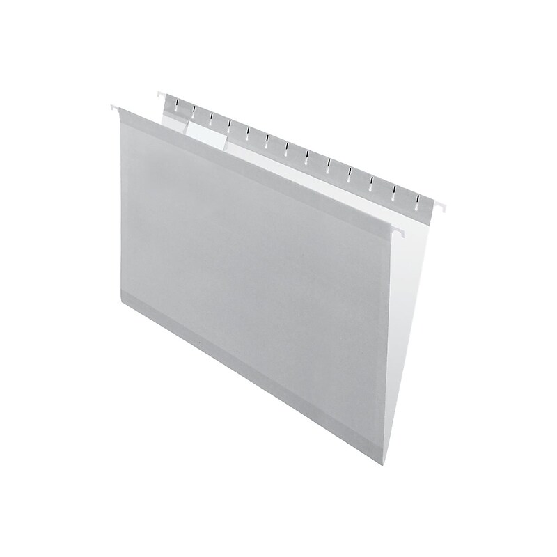Pendaflex Reinforced Hanging File Folders, 1/5 Tab, Legal Size, Gray, 25/Box (PFX 4153 1/5 GRA) image 1
