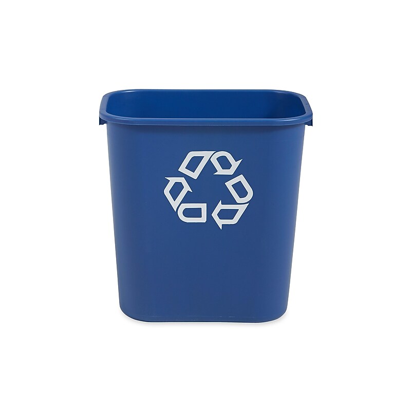 Rubbermaid Commercial Products Plastic Container, 7 Gallon, Blue (FG295673BLUE) image 1