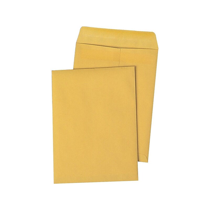 Quality Park Redi-Seal Kraft Catalog Envelopes, 9" x 12", Brown Kraft, 100/Box (QUA43567) image 1