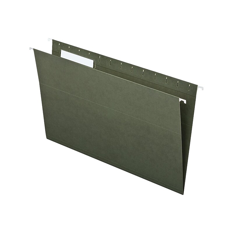 Pendaflex Recycled Hanging File Folders, 1/3-Cut Tab, Legal Size, Standard Green, 25/Box (PFX 81621) image 1