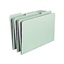 Smead Pressboard Classification Folders with SafeSHIELD Fasteners, 1/3-Cut Tab, Legal Size, Gray/Green, 25/Box (19931)~#|#~sp44490411_sc7