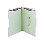 Smead Pressboard Classification Folders with SafeSHIELD Fasteners, 1/3-Cut Tab, Legal Size, Gray/Green, 25/Box (19931)~#|#~sp44490414_sc7