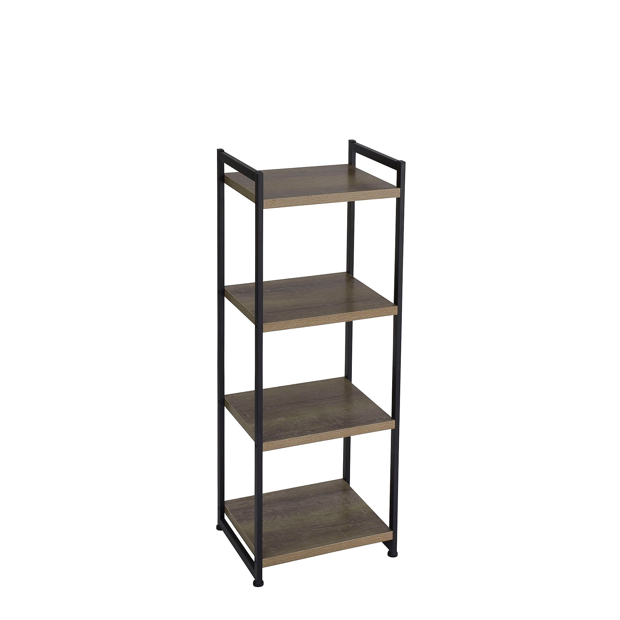 Household Essentials Ashwood 4-Shelf Storage Tower (8074-1) Sansujyuku sansujyuku.com
