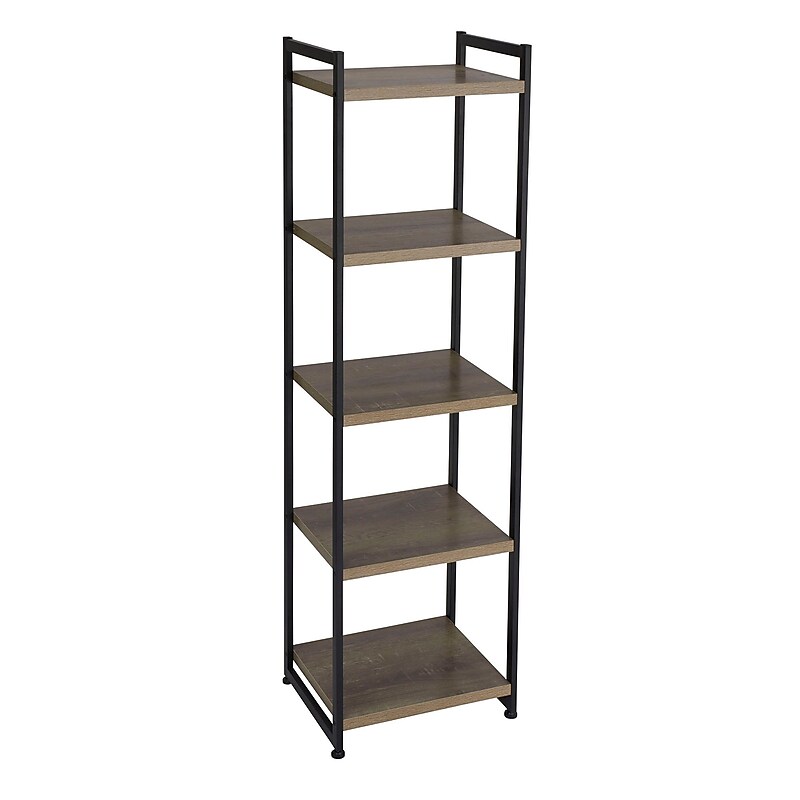 Household Essentials Ashwood 5-Shelf Storage Tower (8075-1) image 1