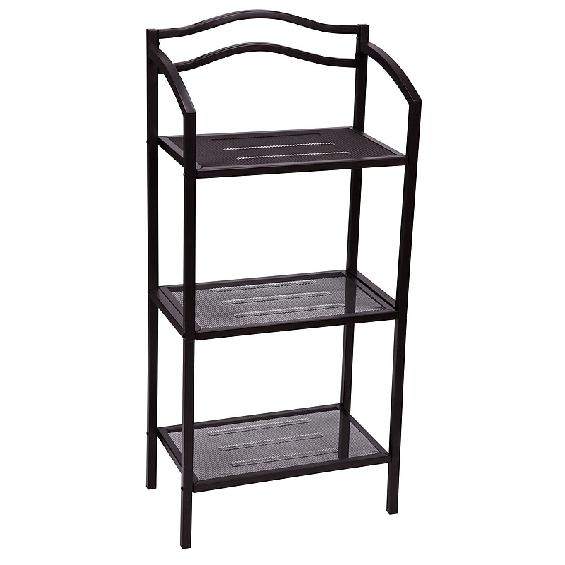 Household Essentials Free-Standing 3-Tier Shelves, Espresso (8051-1) image 1