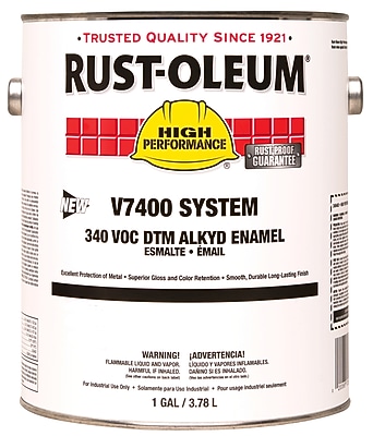 Rust-Oleum V7400 System DTM Alkyd Enamel, Satin White 1 Gallon 