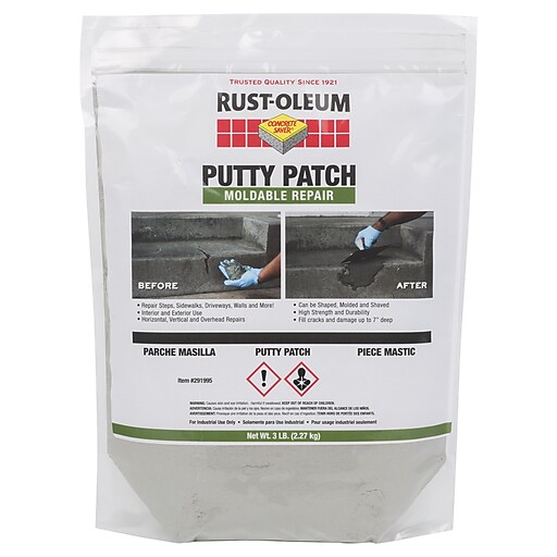 RUSTOLEUM CONCRETE PUTTY PATCH, GRAY, 3 LBS at Staples