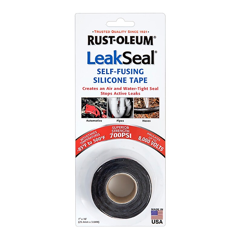 RUST-OLEUM LEAKSEAL SELF-FUSING SILICONE TAPE, BLACK image 1
