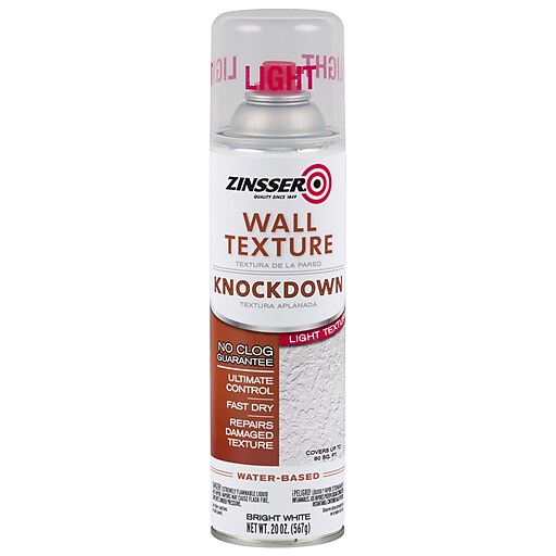 RUSTOLEUM ZINSSER WATERBASED KNOCKDOWN LIGHT TEXTURE SPRAY, BRIGHT