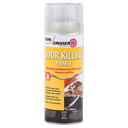 RustOleum Zinsser Odor Killing Primer, Clear, 12 oz Spray (305697) at