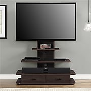 Ameriwood Home Galaxy TV Stand with Mount and Drawers, Espresso, For TVs up to 70" (1762196PCOM)