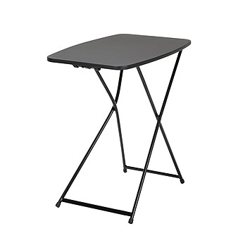 COSCO 18” x 26” Indoor Outdoor Adjustable Height Personal Folding Tailgate Table, Black, 2 pack (37129BLK2E)