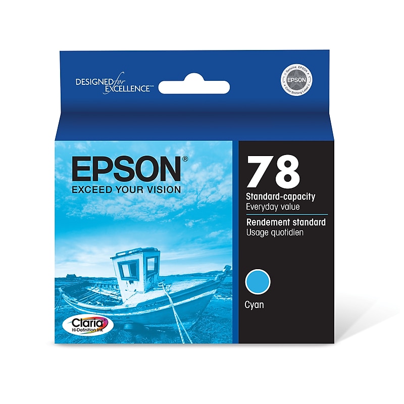 Epson T78 Cyan Standard Yield Ink Cartridge image 1