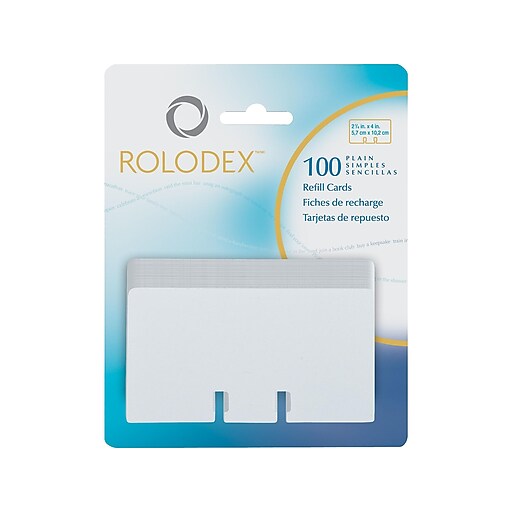 Rolodex Rotary Cards, White, 100/Pack (67558) Staples