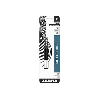 Zebra Pen F-Series - Ricariche Per Penna A Sfera, Punta Fine 0,7 Mm, Inchiostro Blu, Confezione Da 10