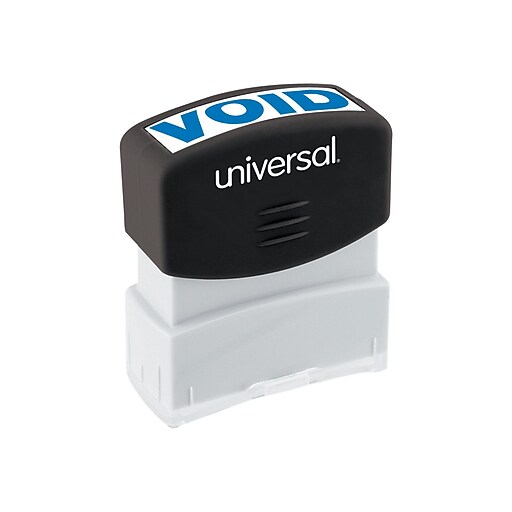 Universal PreInked Stamp, Void, Blue Ink (UNV10071) Staples