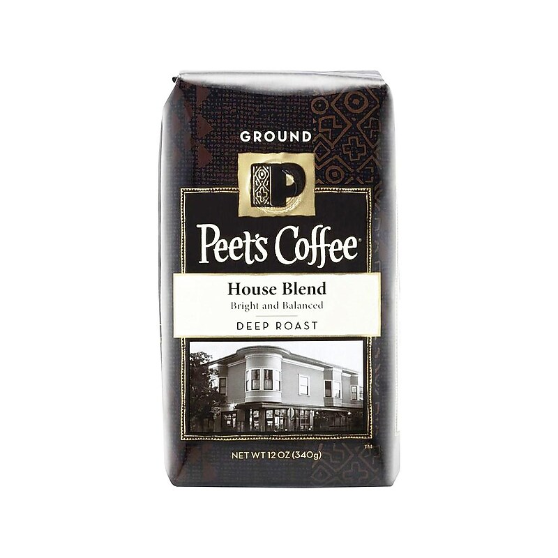 Peet's Coffee House Blend Ground Coffee, Dark Roast, 10.5 oz. (PCE835261) image 1