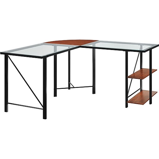 Shop Staples For Altra Furniture Aden Corner Glass Computer Desk
