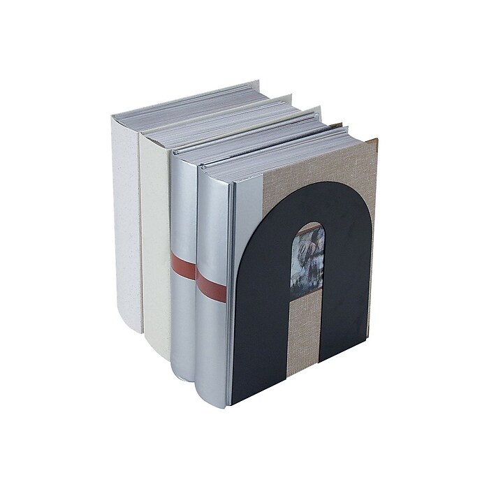 Serre-Livres Métal Creative Bookends - Design Super-Héros Noir Pour Bureau Et Bibliothèque