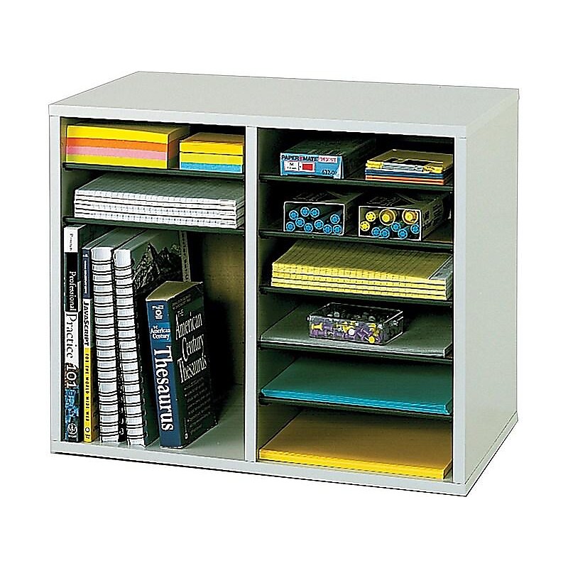 Safco Wood File Organizer, Gray (9420GR) image 1