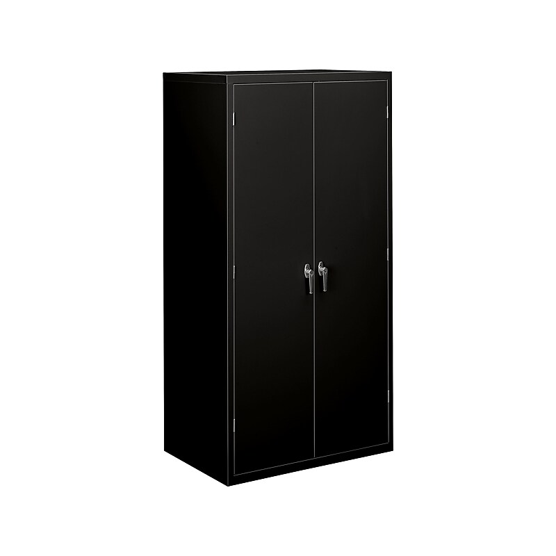 HON Brigade 72" Steel Storage Cabinet with 5 Shelves, Black (HONSC2472P) image 1