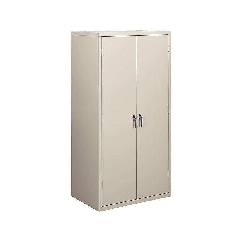 HON Brigade 72" Steel Storage Cabinet with 5 Shelves, Light Gray (HONSC2472Q) image 1