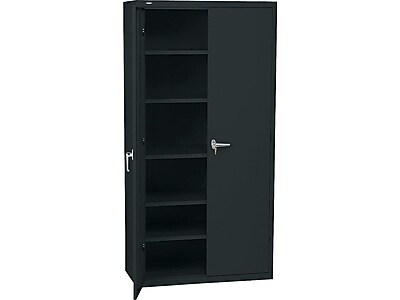 HON Brigade 72" Steel Storage Cabinet with 5 Shelves, Black (HONSC1872P