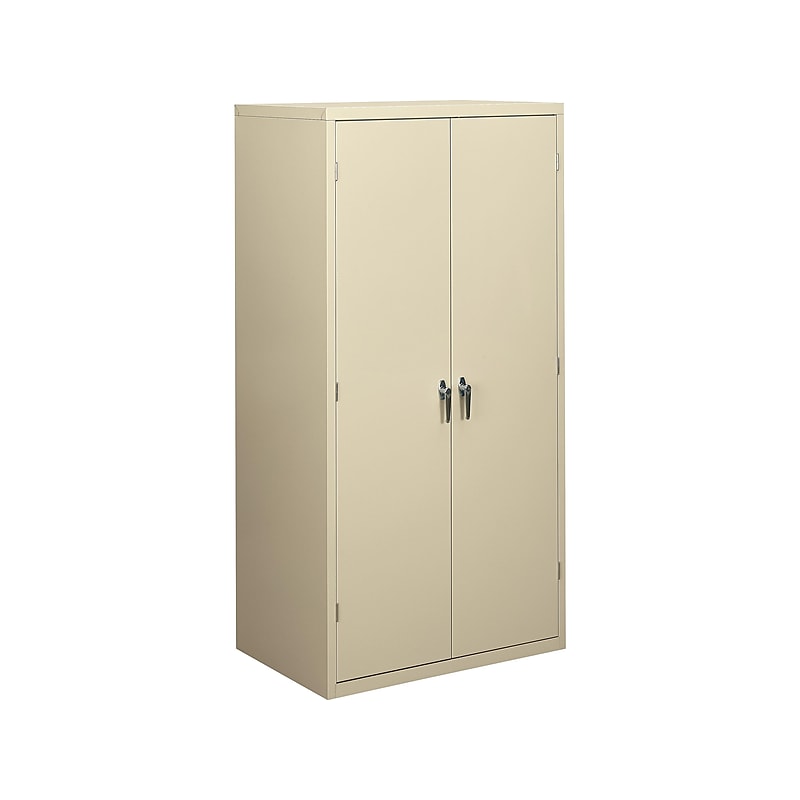 HON Brigade 72" Steel Storage Cabinet with 5 Shelves, Putty (HONSC2472L) image 1