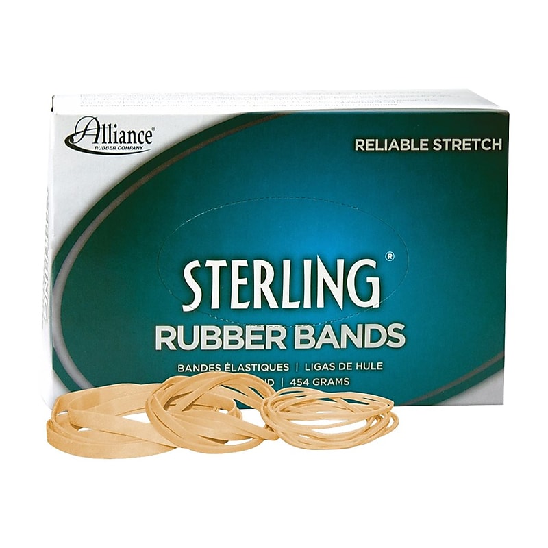 Alliance Rubber Sterling Multi-Purpose #54 Rubber Bands, Natural Crepe, 500/Pack (24545) image 1