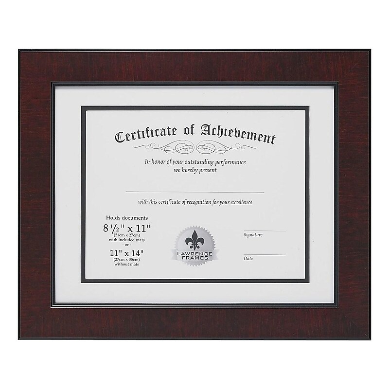 Lawrence Frames Resin Certificate Frame, Mahogany (1870) image 1