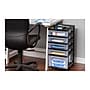 Iris Rolling Cart with Plastic Organizer Top, 5-Drawer, Clear/Black (116865)~#|#~sp44844829_sc7