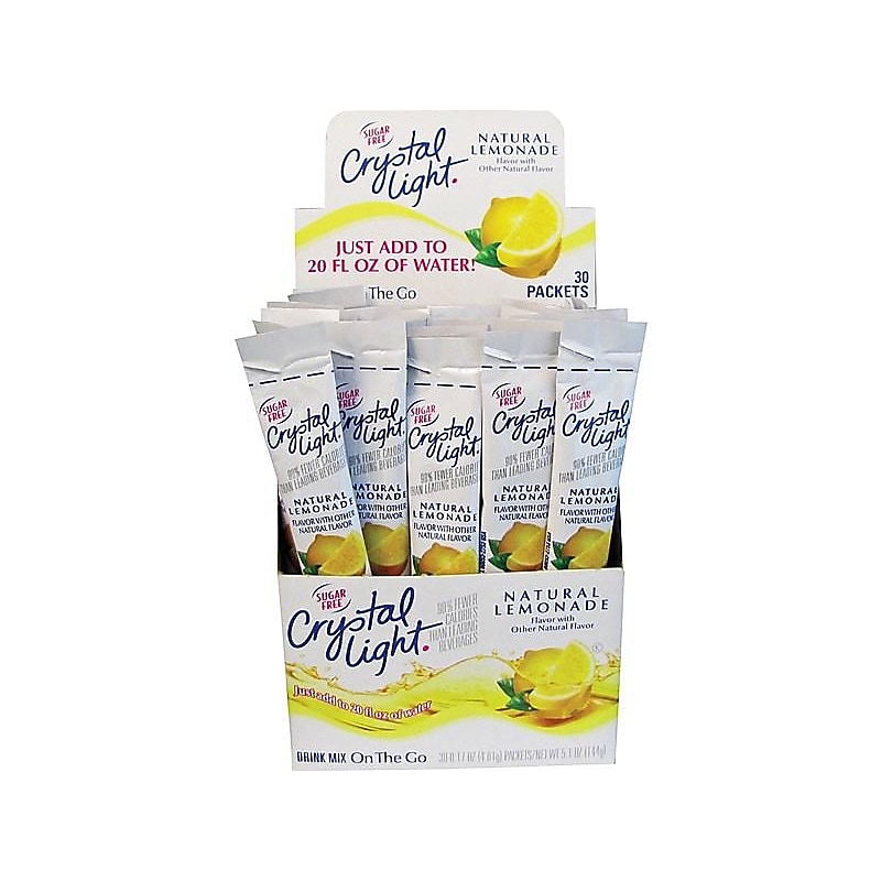Crystal Light On The Go Natural Lemonade Drink Mix, 0.17 oz., 30/Box (00796) image 1