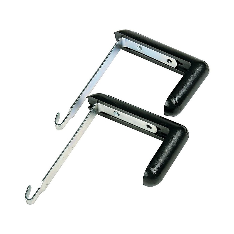 Quartet Cubicle Hangers, Black Pair (7502) image 1
