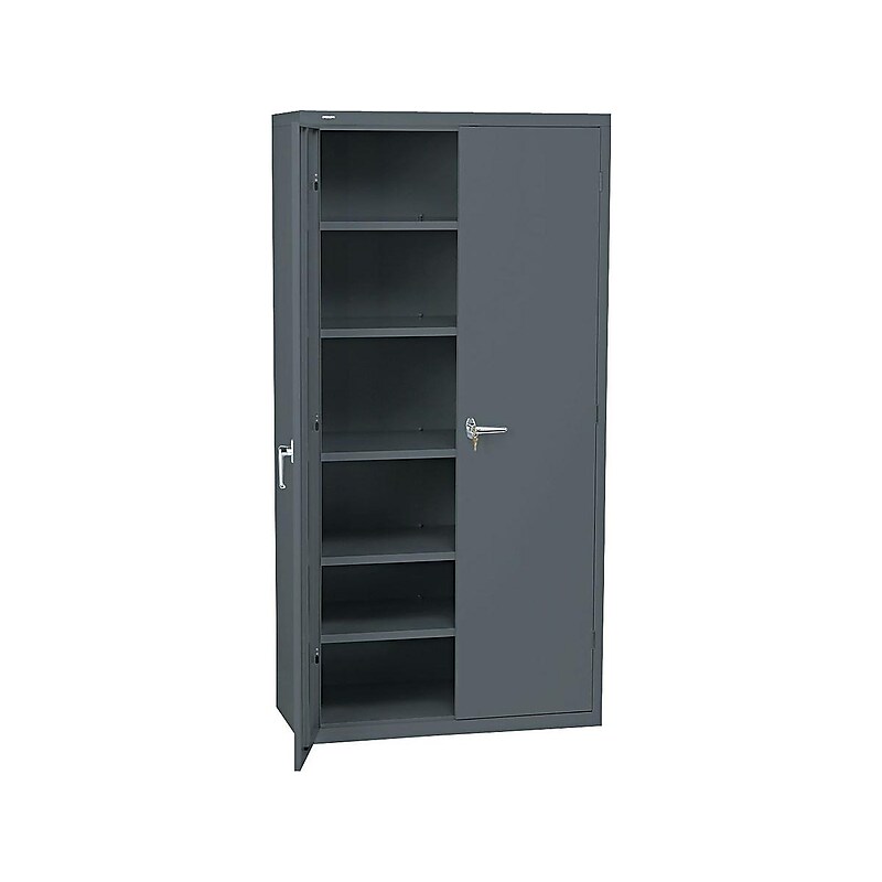 HON Brigade 72" Steel Storage Cabinet with 5 Shelves, Charcoal (HONSC1872S) image 1