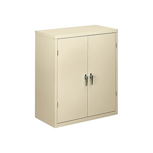 HON Brigade 42" Steel Storage with 3 Shelves, Putty (HONSC1842L