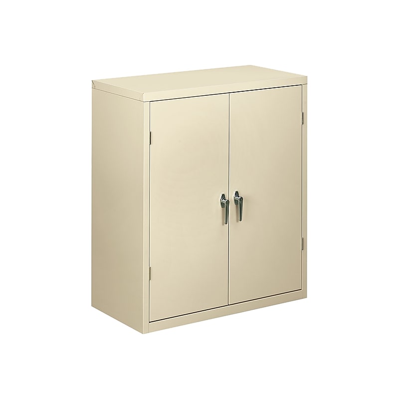 HON Brigade 42" Steel Storage Cabinet with 3 Shelves, Putty (HONSC1842L) image 1