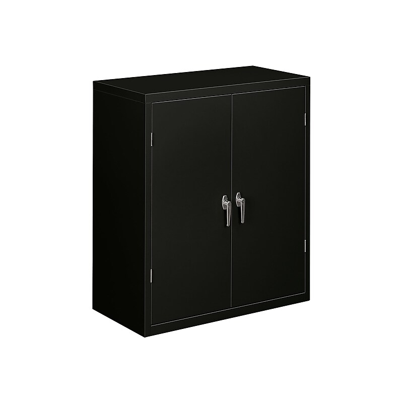 HON Brigade 42" Steel Storage Cabinet with 3 Shelves, Black (HONSC1842P) image 1