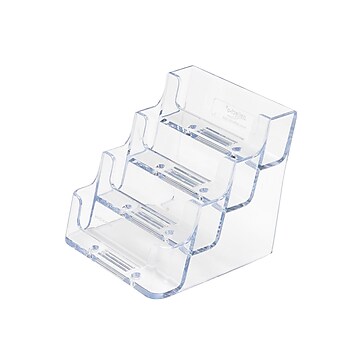 Deflect-O Business Card Holder,  200 Card Capacity Clear (70841)